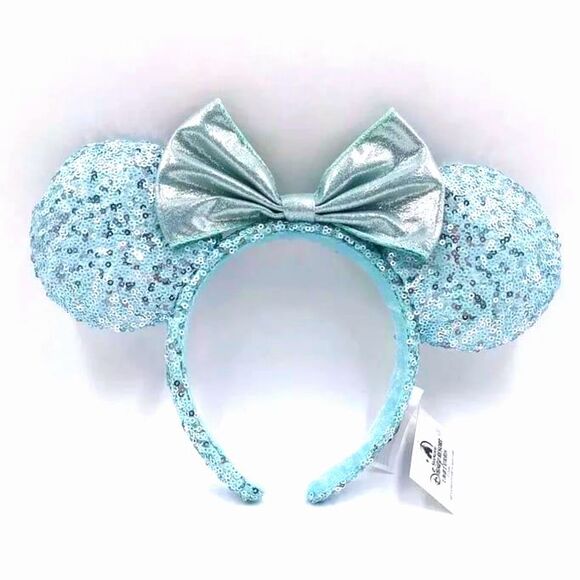 Disney Parks Arendelle Aqua Blue Ears Minnie Mouse Headband